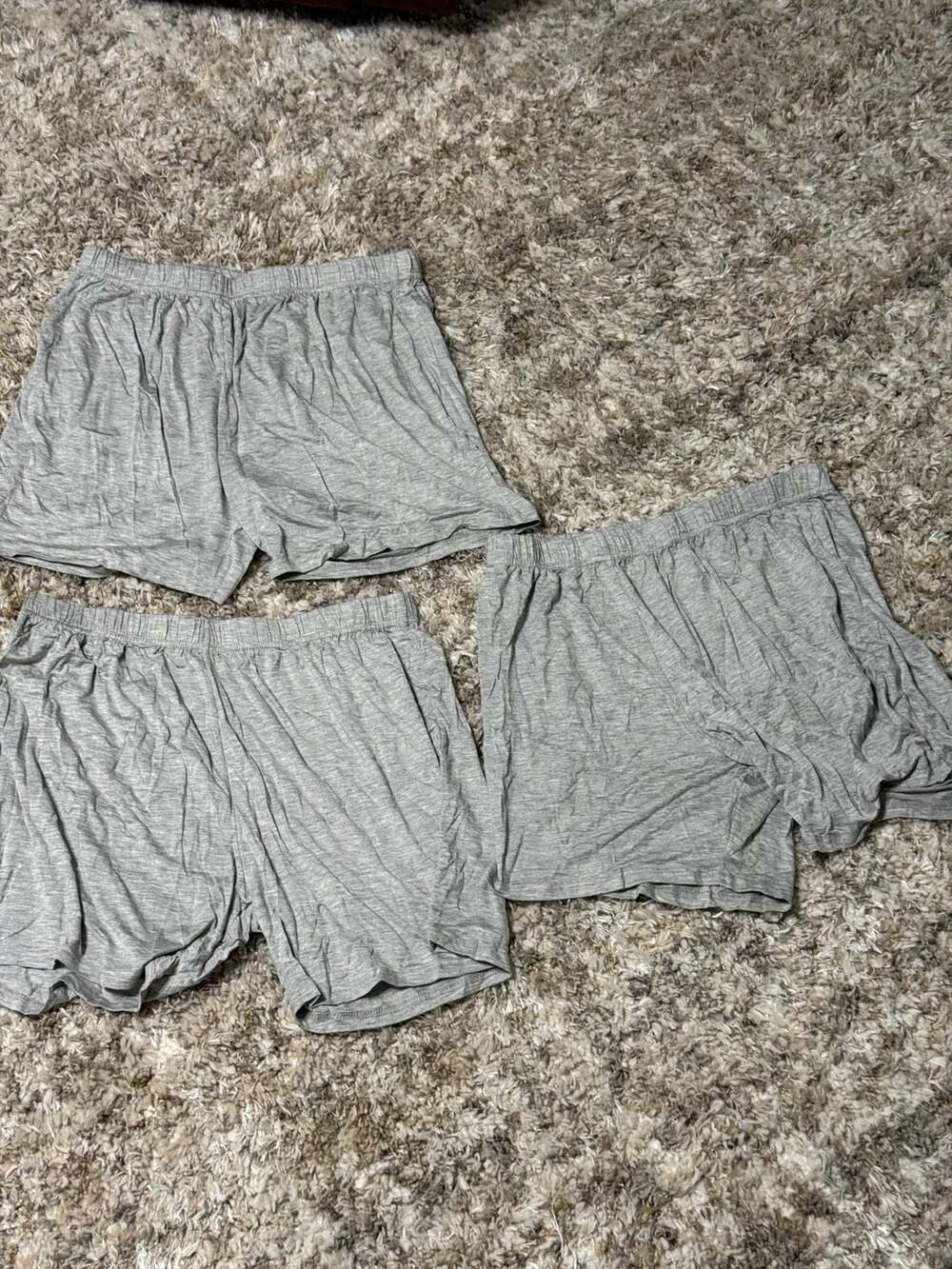 Lot of 3 Women's Gray Modal Pajama Lounge Shorts Size L/ XL
